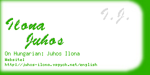 ilona juhos business card